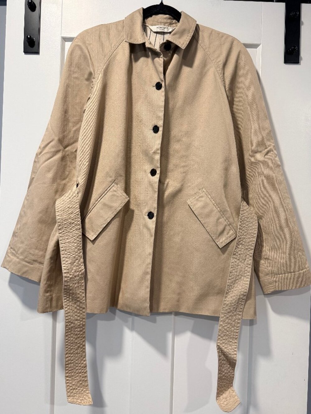 Liz Claiborne Tan Belted Trench-Style Jacket